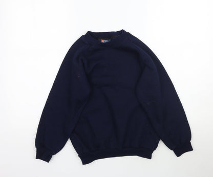 Back to school Girls Blue   Pullover Sweatshirt Size L