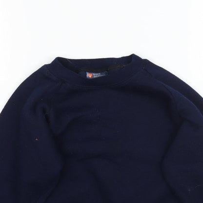 Back to school Girls Blue   Pullover Sweatshirt Size L