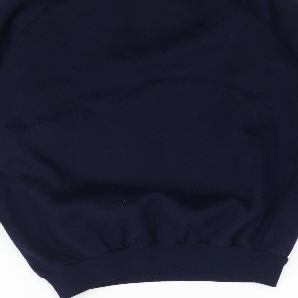 Back to school Girls Blue   Pullover Sweatshirt Size L