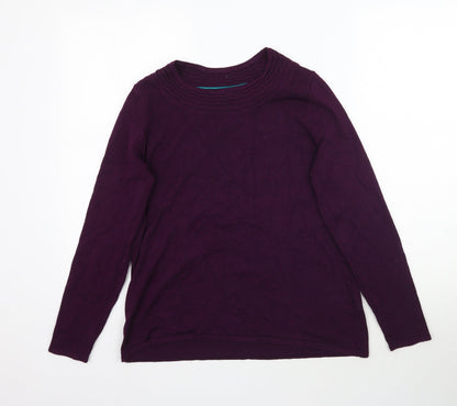 Womens UK Size S Bm Collection Purple Pullover Jumper