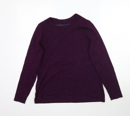 Womens UK Size S Bm Collection Purple Pullover Jumper
