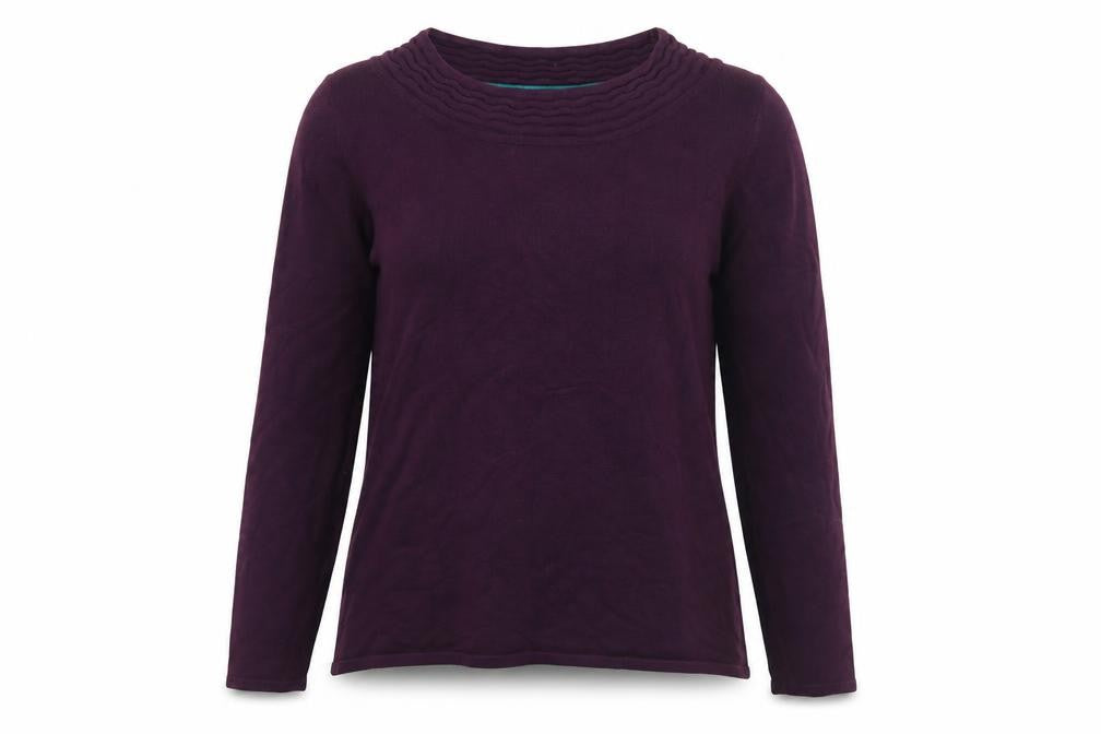 Bonmarché Womens Purple Knit Pullover Jumper Size S