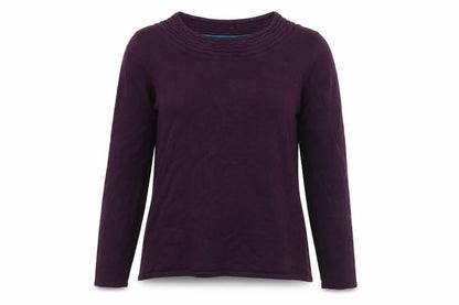 Bonmarché Womens Purple Knit Pullover Jumper Size S