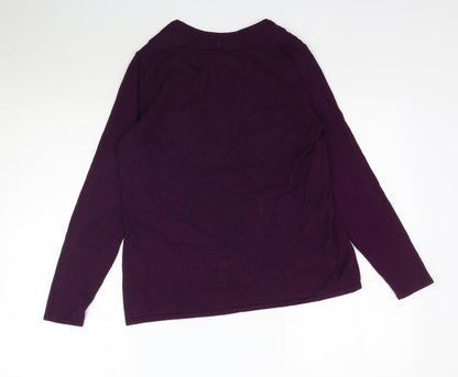 Womens UK Size S Bm Collection Purple Pullover Jumper