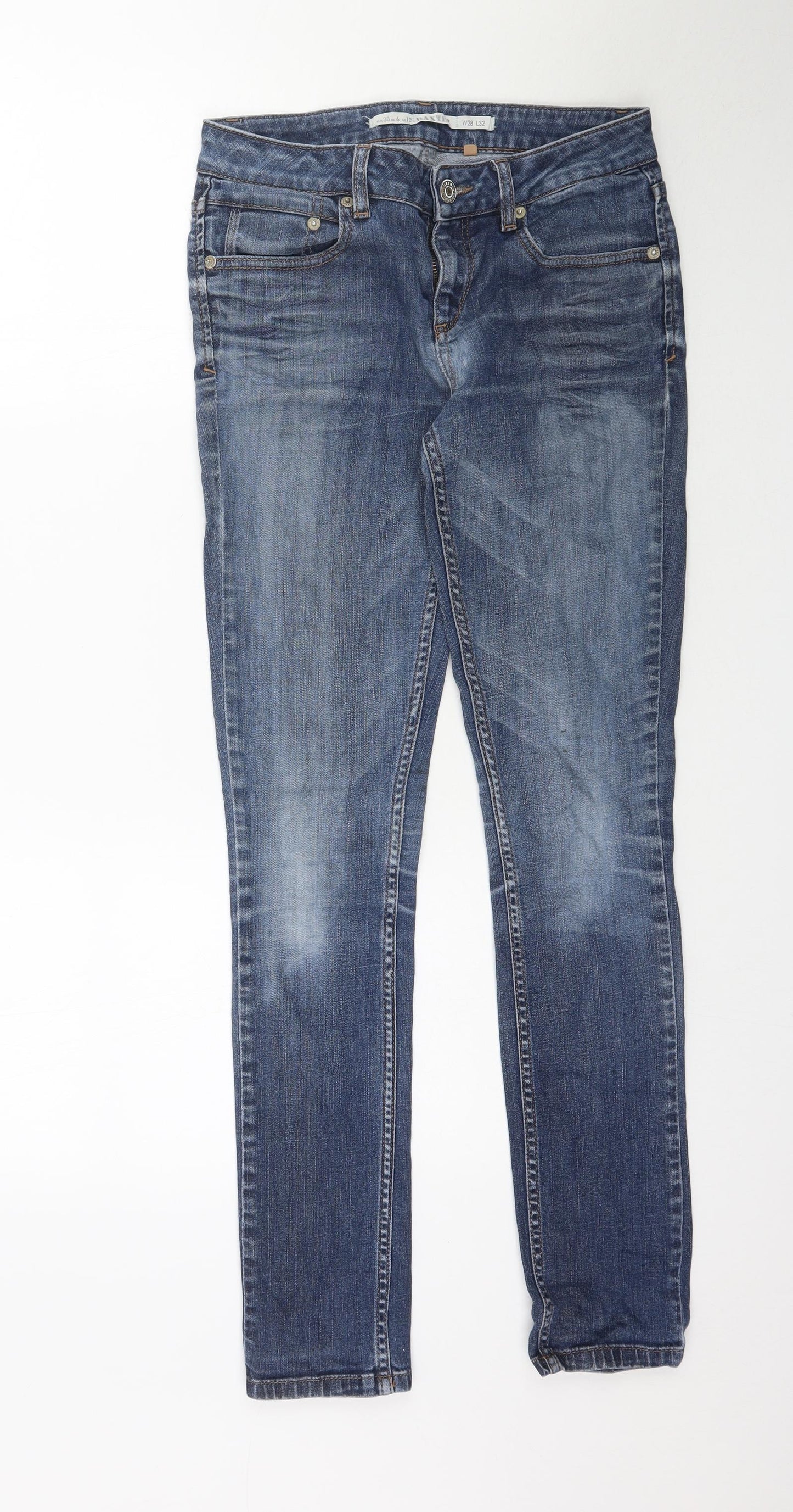 Topshop Womens Blue  Denim Skinny Jeans Size 28 in L31 in