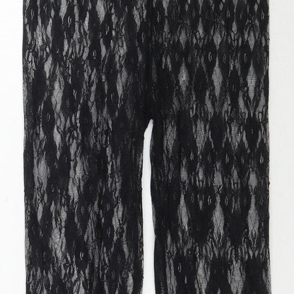Smiffy's Womens Black  Lace Trousers  Size S L26 in