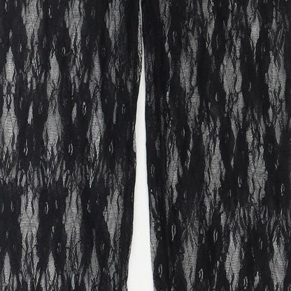 Smiffy's Womens Black  Lace Trousers  Size S L26 in