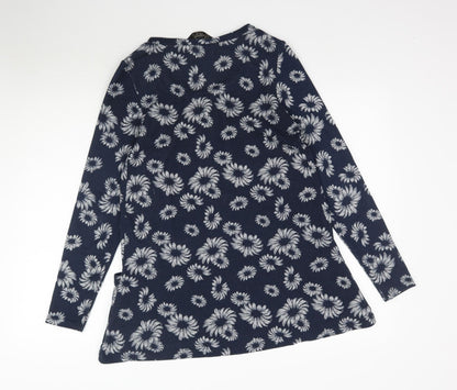 Originals Womens Black Floral  Basic T-Shirt Size 12