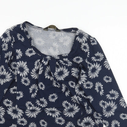 Originals Womens Black Floral  Basic T-Shirt Size 12