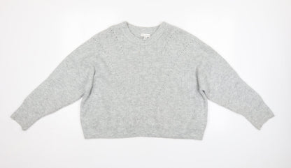 Topshop Womens Grey   Pullover Jumper Size L