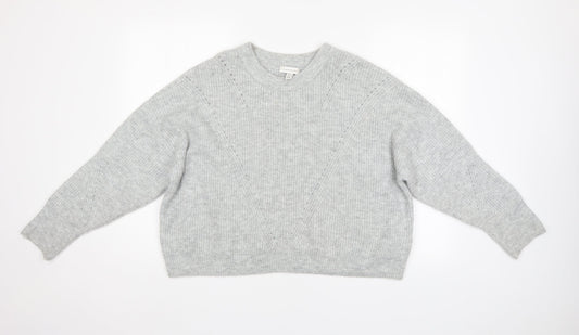 Topshop Womens Grey   Pullover Jumper Size L