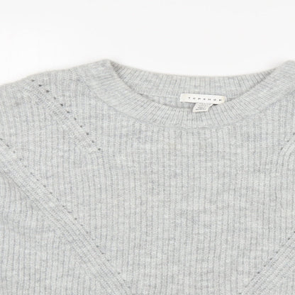 Topshop Womens Grey   Pullover Jumper Size L