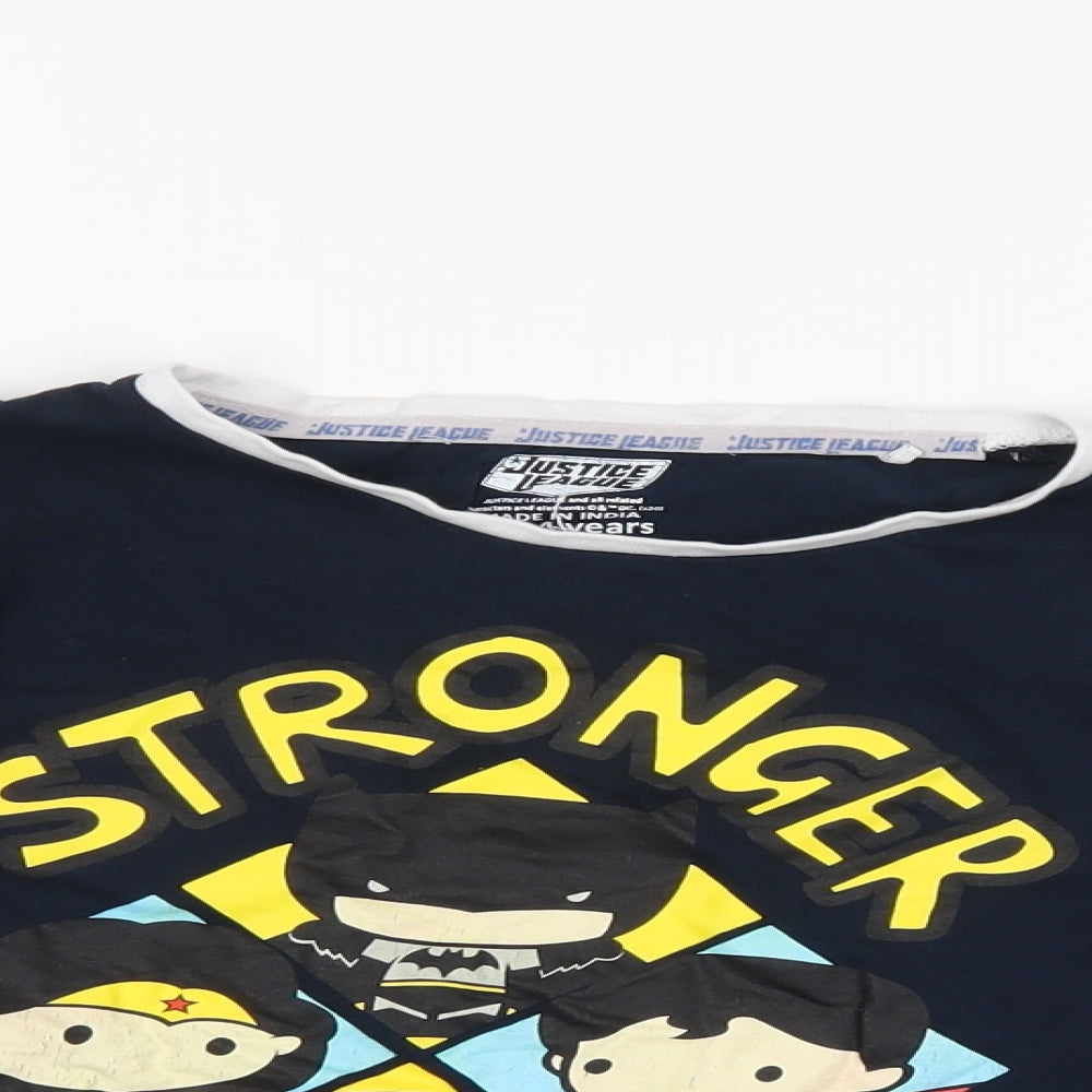 Justice League Boys Blue    Pyjama Top Size 13-14 Years