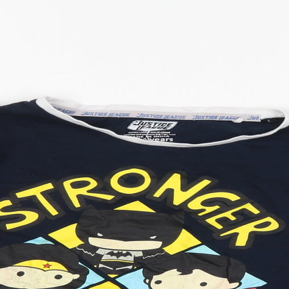 Justice League Boys Blue    Pyjama Top Size 13-14 Years