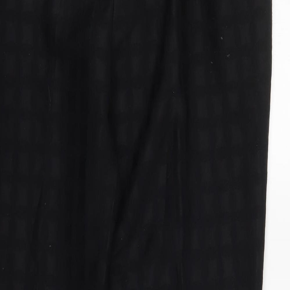 TU Womens Black Check  Trousers  Size 12 L28 in