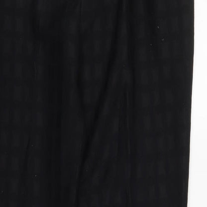 TU Womens Black Check  Trousers  Size 12 L28 in