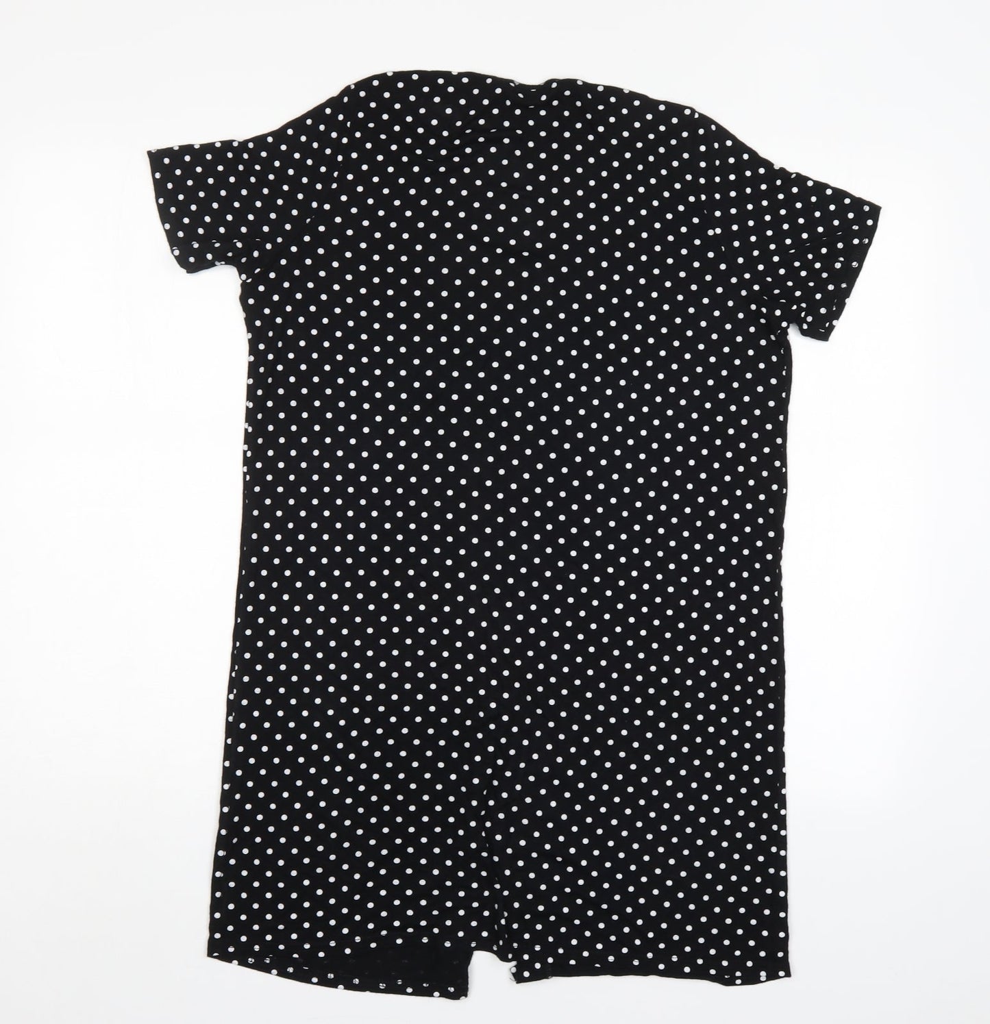Boohoo Womens Black Polka Dot  Shirt Dress  Size 10