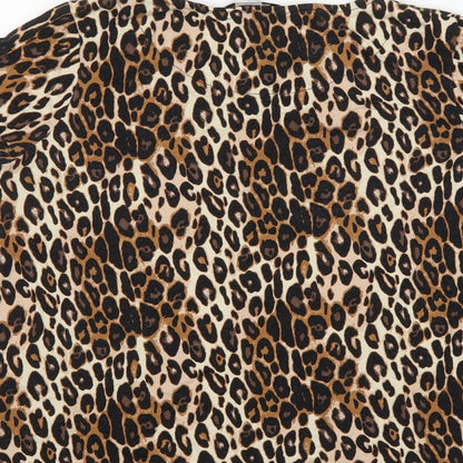 TU Womens Multicoloured Animal Print  Basic Blouse Size 8