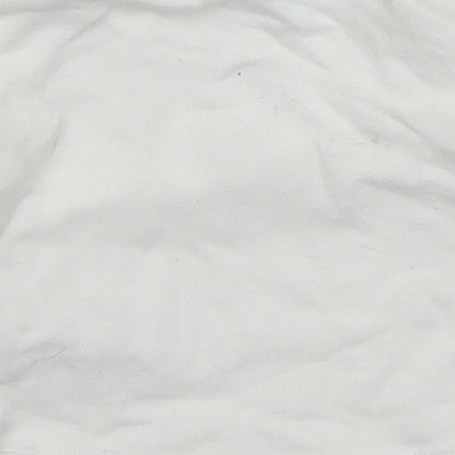 Brand and care label for Morrisons Baby White Basic T-Shirt, size 0-3, Months