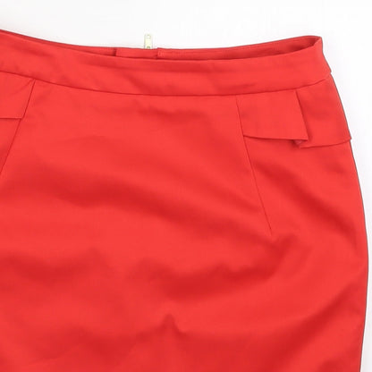 H&M Womens Red   Mini Skirt Size 8