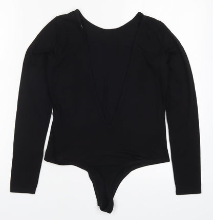 Womens UK Size 10 ASOS One-Piece Black Bodysuit
