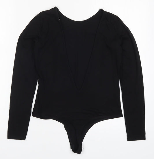 Womens UK Size 10 ASOS One-Piece Black Bodysuit