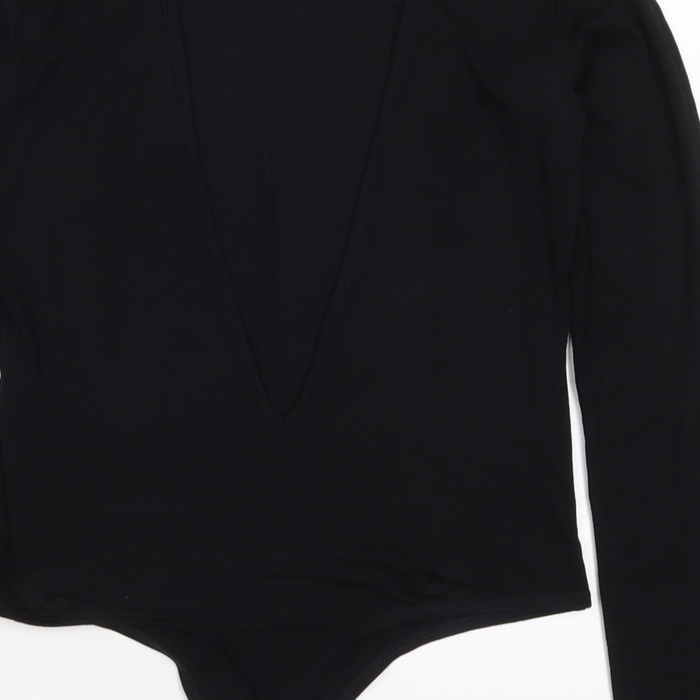 Womens UK Size 10 ASOS One-Piece Black Bodysuit