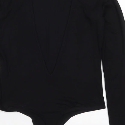 Womens UK Size 10 ASOS One-Piece Black Bodysuit