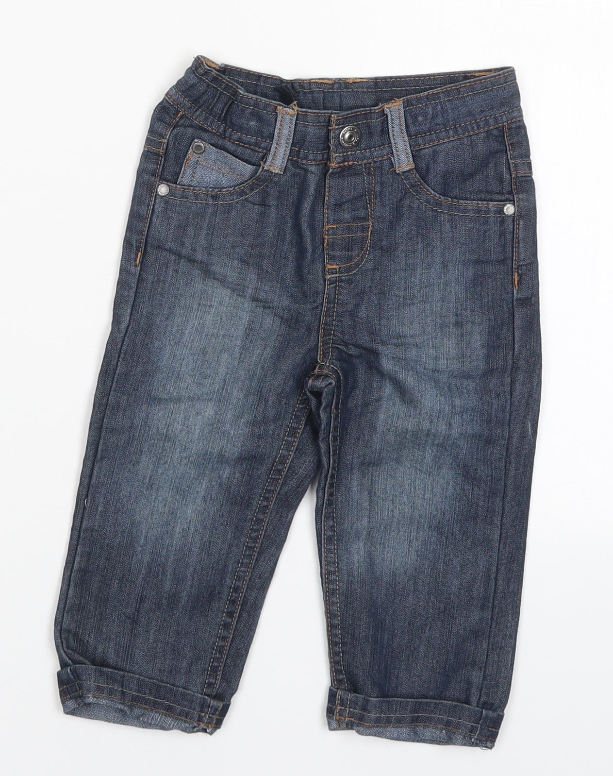 tapeaaloeil Boys Blue  Denim Capri Jeans Size 18 Months