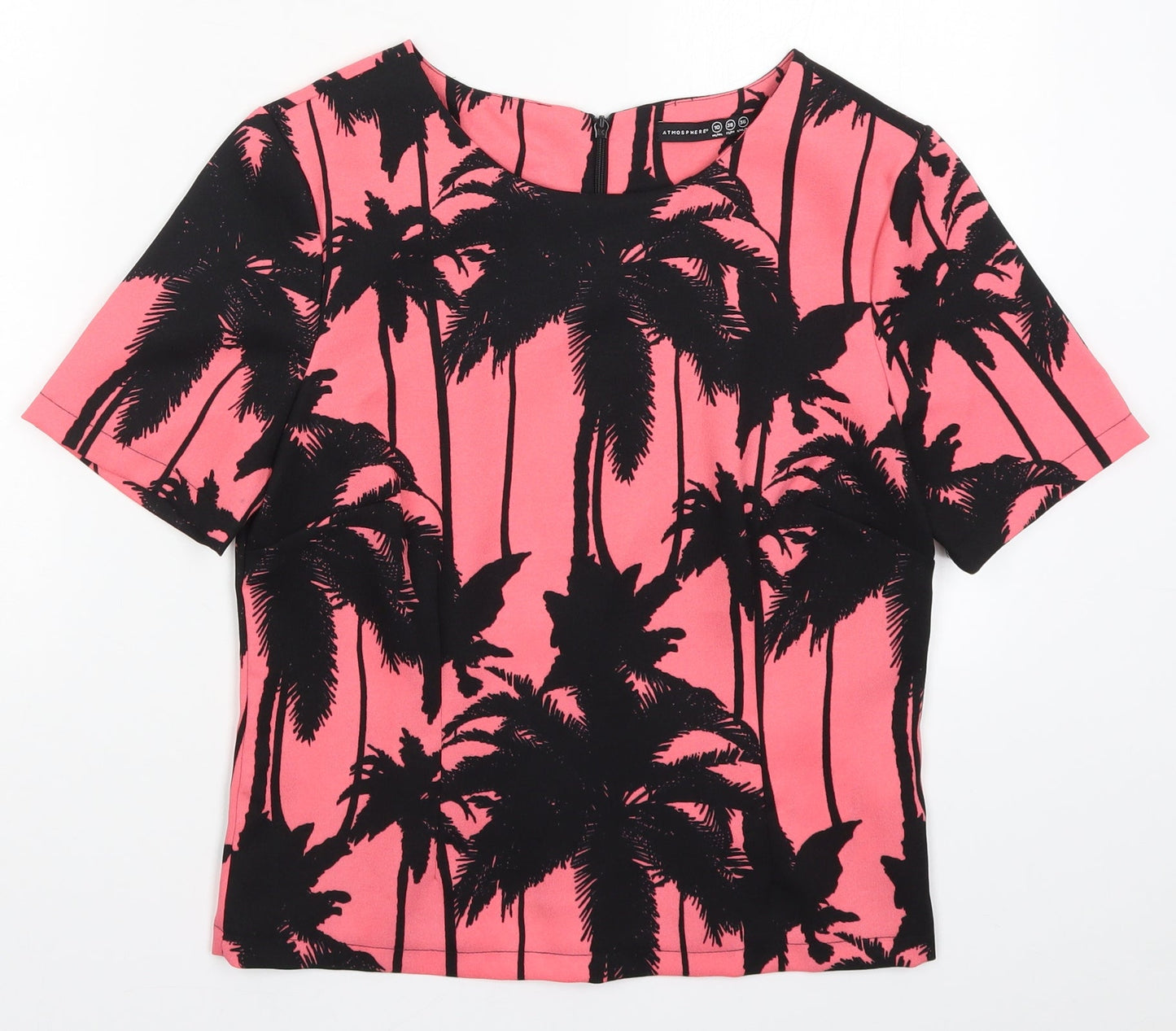 Womens UK Size 10 Atmosphere Pink Basic T-Shirt