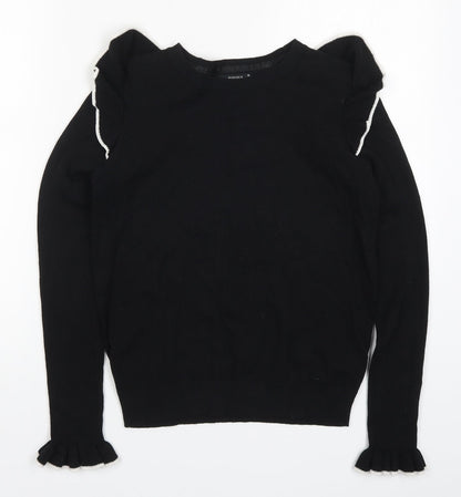 Womens UK Size 10 Papaya Black Pullover Jumper