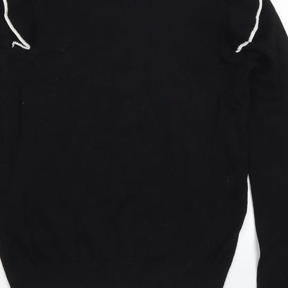 Womens UK Size 10 Papaya Black Pullover Jumper