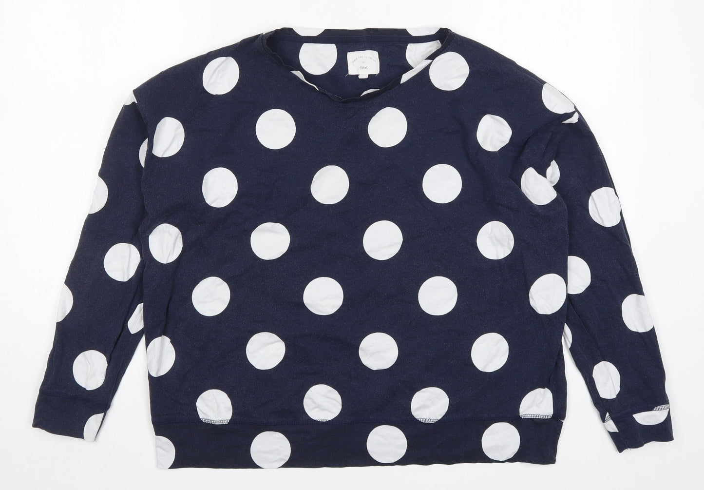 NEXT Womens Blue Polka Dot  Top Pyjama Top Size M