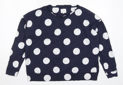 NEXT Womens Blue Polka Dot  Top Pyjama Top Size M