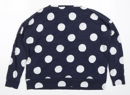 NEXT Womens Blue Polka Dot  Top Pyjama Top Size M