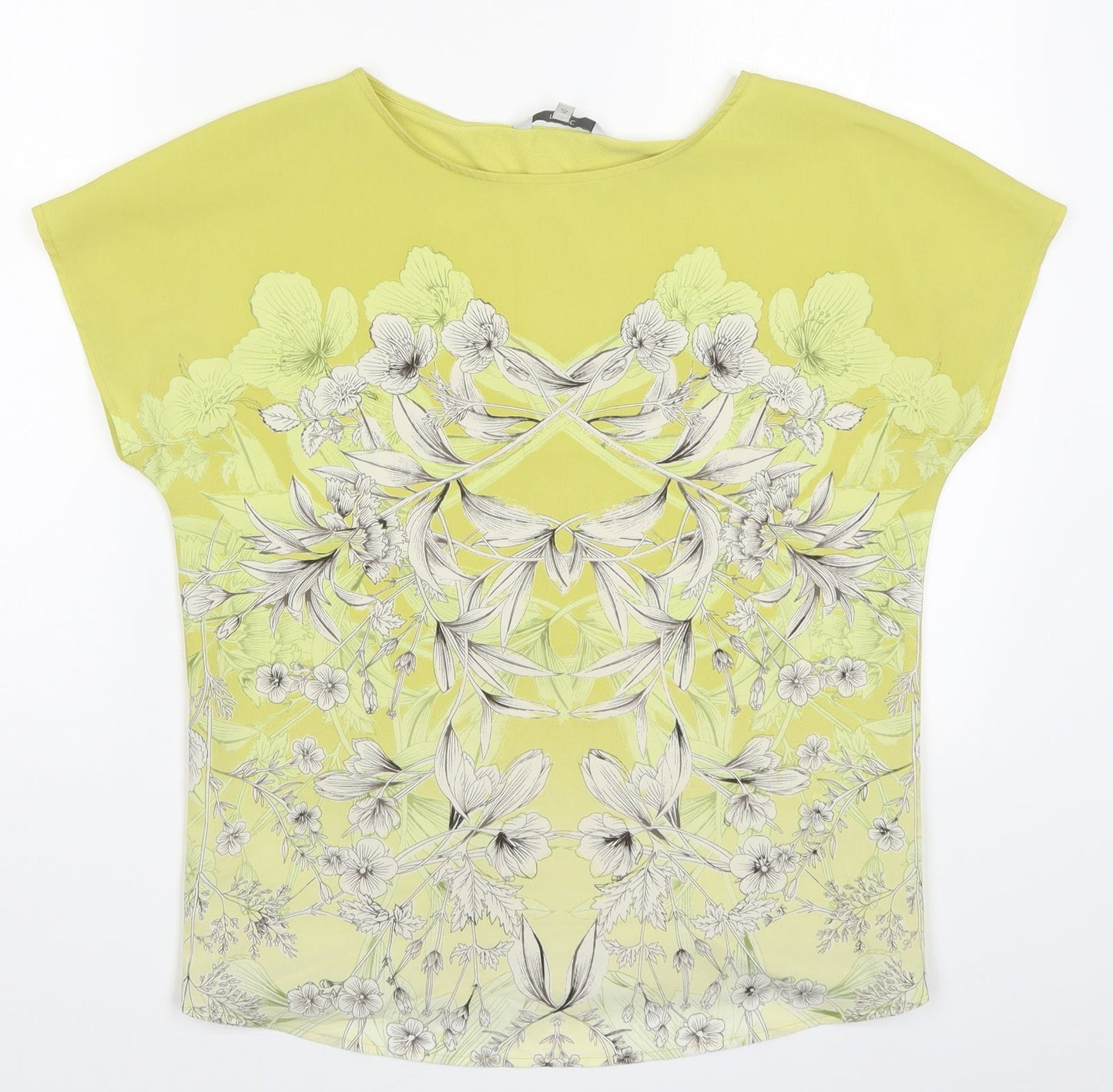 Womens UK Size 8 NEXT Yellow Basic T-Shirt