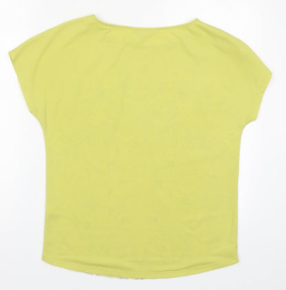 Womens UK Size 8 NEXT Yellow Basic T-Shirt