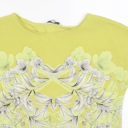 Womens UK Size 8 NEXT Yellow Basic T-Shirt