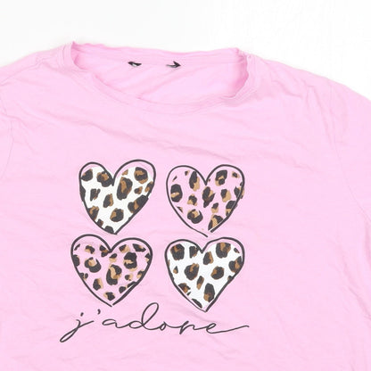 New Look Womens Pink Solid  Top Pyjama Top Size 14  - J'adore