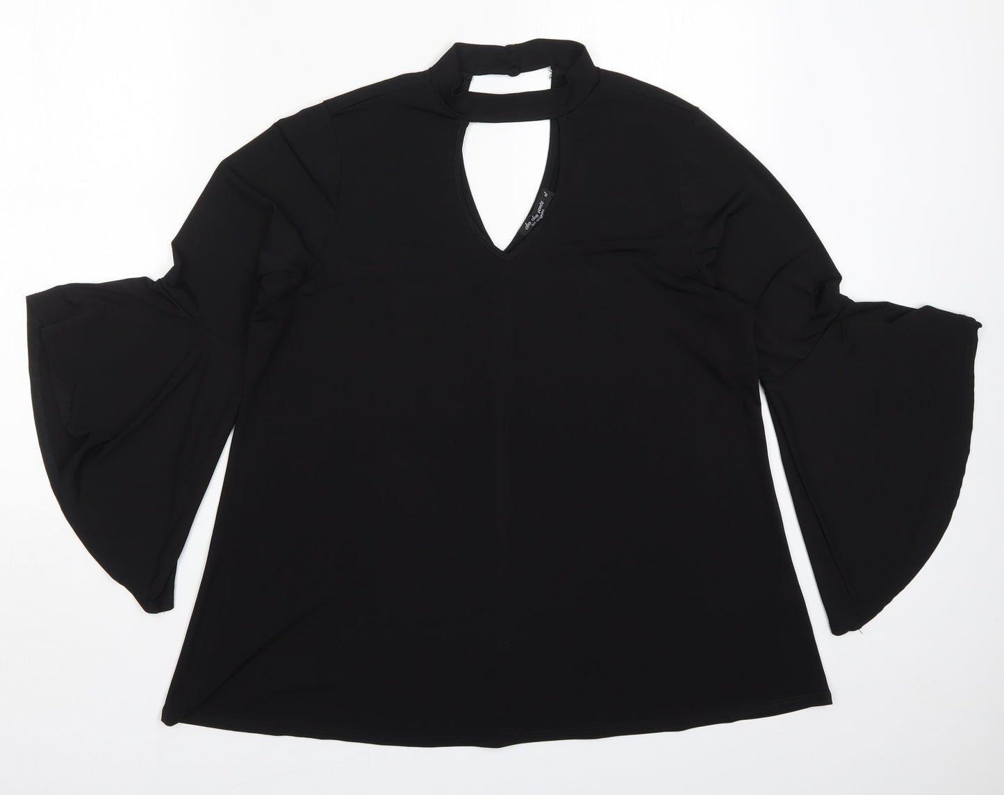 Cha Cha Vente Womens Black   Basic Blouse Size XL