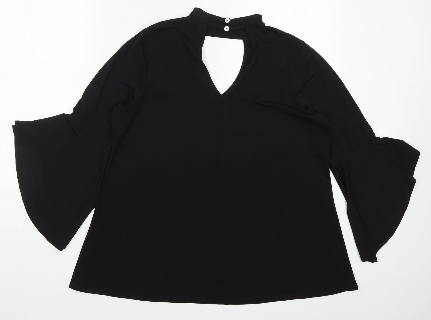 Cha Cha Vente Womens Black   Basic Blouse Size XL