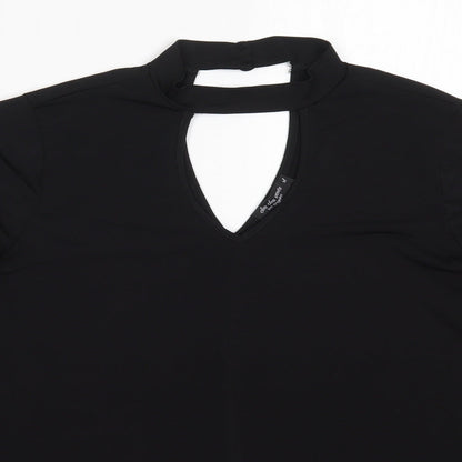 Cha Cha Vente Womens Black   Basic Blouse Size XL