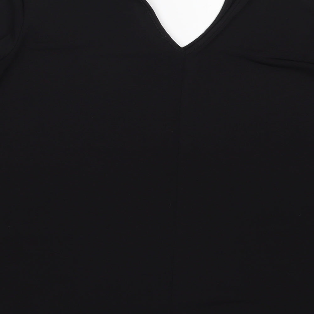 Cha Cha Vente Womens Black   Basic Blouse Size XL
