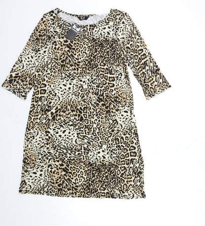 Womens UK Size 16 k&d Brown Basic T-Shirt