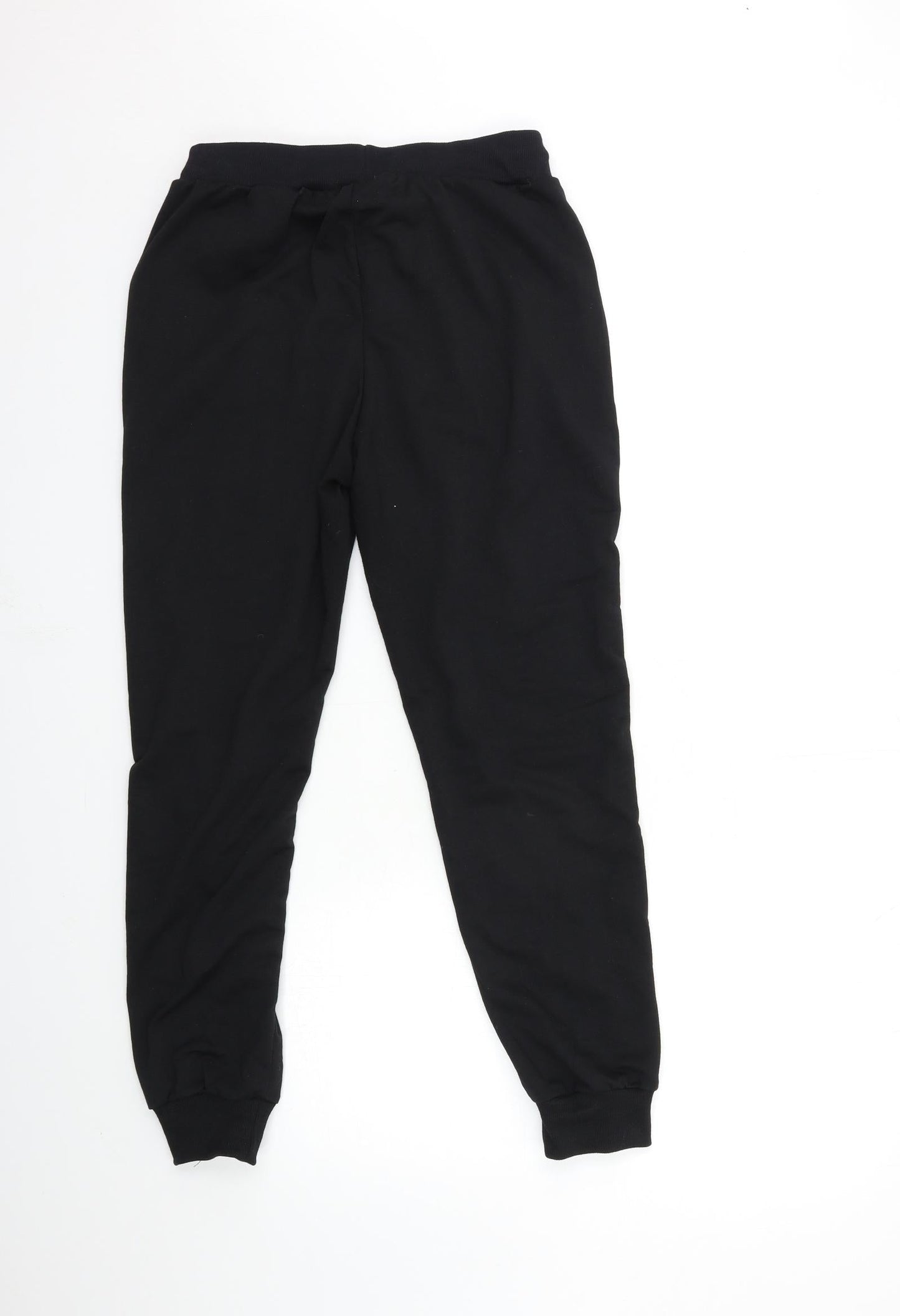 Womens UK Size M Cherry Koko Regular Fit Sweatpants Black Trousers