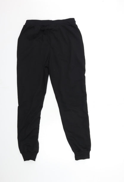 Womens UK Size M Cherry Koko Regular Fit Sweatpants Black Trousers