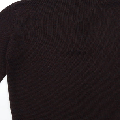 George Mens Brown  Knit Pullover Jumper Size S