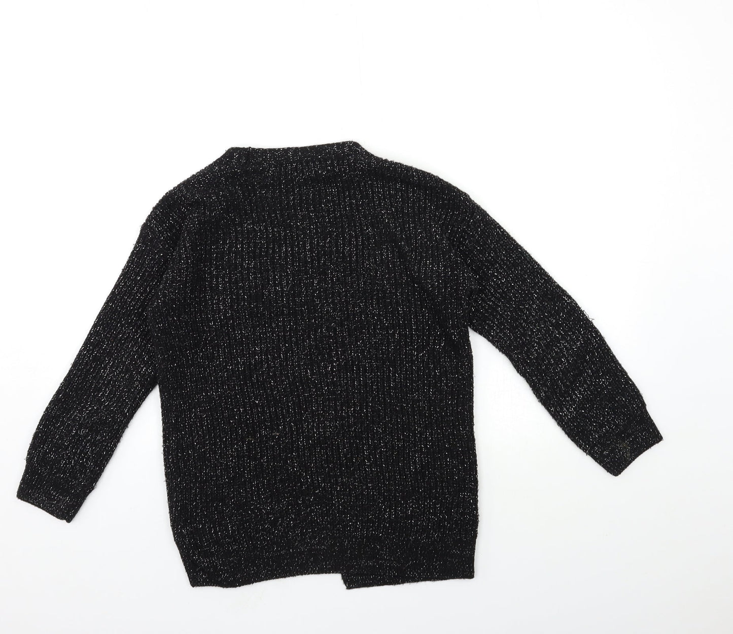 George Girls Black  Knit Cardigan Jumper Size 9-10 Years
