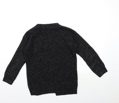 George Girls Black  Knit Cardigan Jumper Size 9-10 Years
