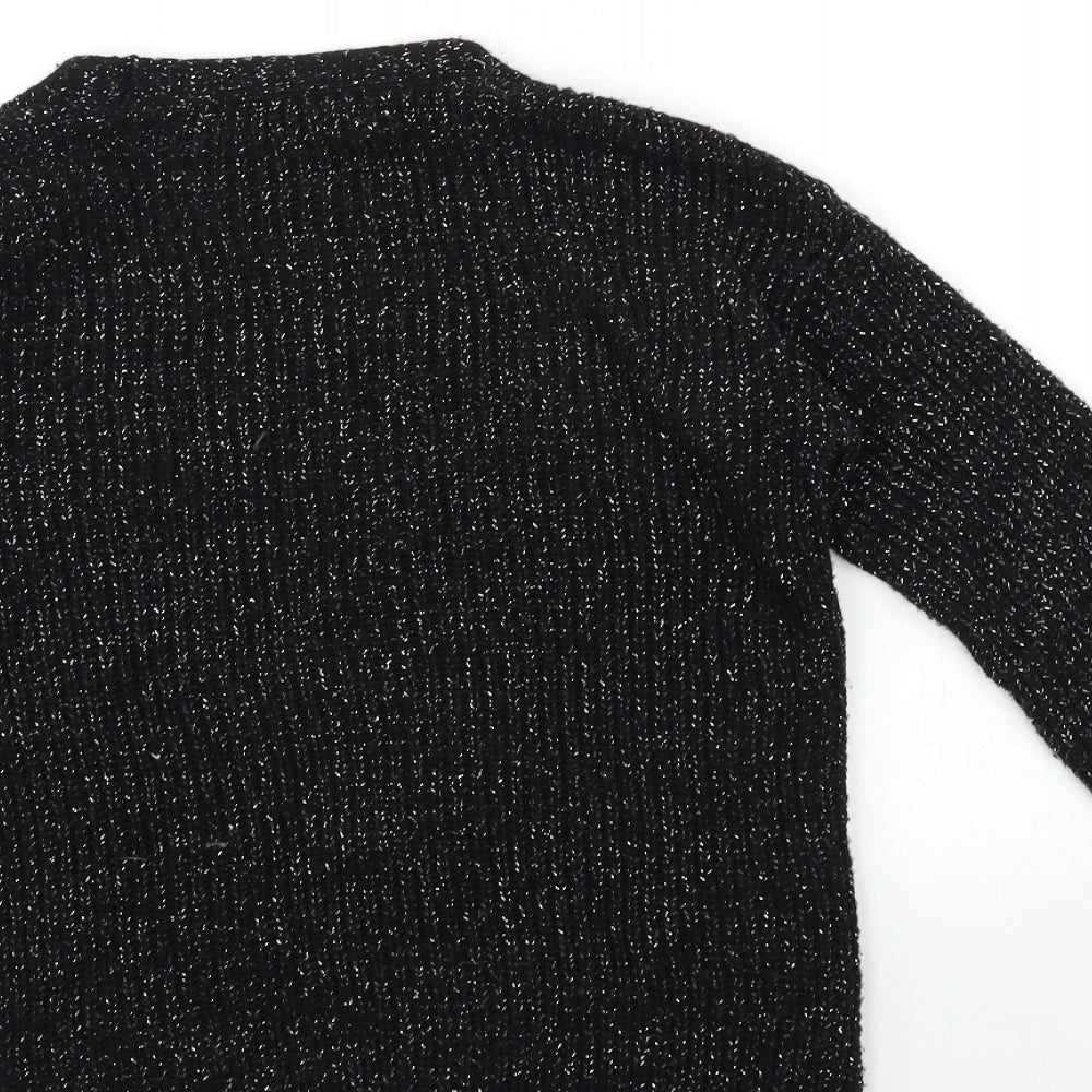 George Girls Black  Knit Cardigan Jumper Size 9-10 Years